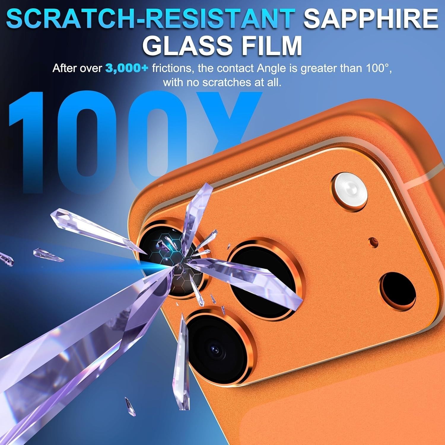 Folie protectie camera compatibila cu iPhone 17 Pro Max, metal, sticla temperata 9H, transparenta