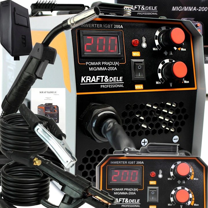 Aparat invertor sudura MIG MMA 200A electrozi sarma flux fara gaz (KD1788)