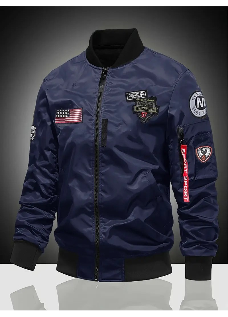 Geaca bomber reversibila MA-1 Top Gun Flight Jacket Bordeaux