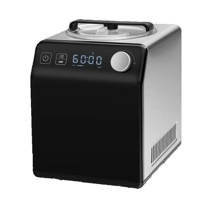 Automata fagylaltgép, beépített 2 literes kompresszor, 4 üzemmód, előhűtés nélkül, rozsdamentes acél, ezüst