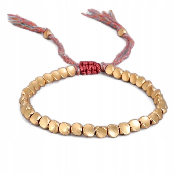 Bratara Cu Pietre Placate Cu Aur Si Cutie, Luxmen, Jay Jewellery Tibetana, Otel Inoxidabil Placat Cu Aur 316L, Lungime Reglabila 16-27 cm, Unisex, 16 cm x 27 cm, Aurie