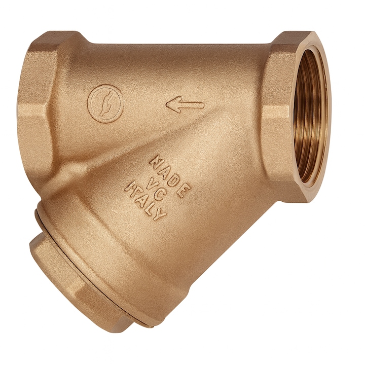 Filtru Y magnetizabil Giacomini R74AY105, filet interior 1", alama, pentru instalatii HVAC, cu sita din inox