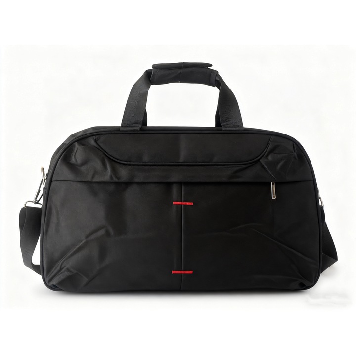 Пътна чанта, черна, 50x20x30см, с цип, капацитет 60л