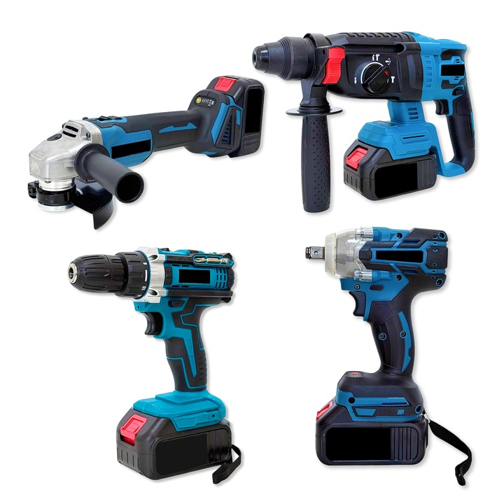 Masini de gaurit si insurubat, 2 Acumulatori 24V, 3500 rpm, Albastru