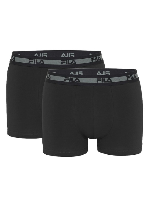 Boxeri barbati, Fila, set 2 buc, negru, banda elastica