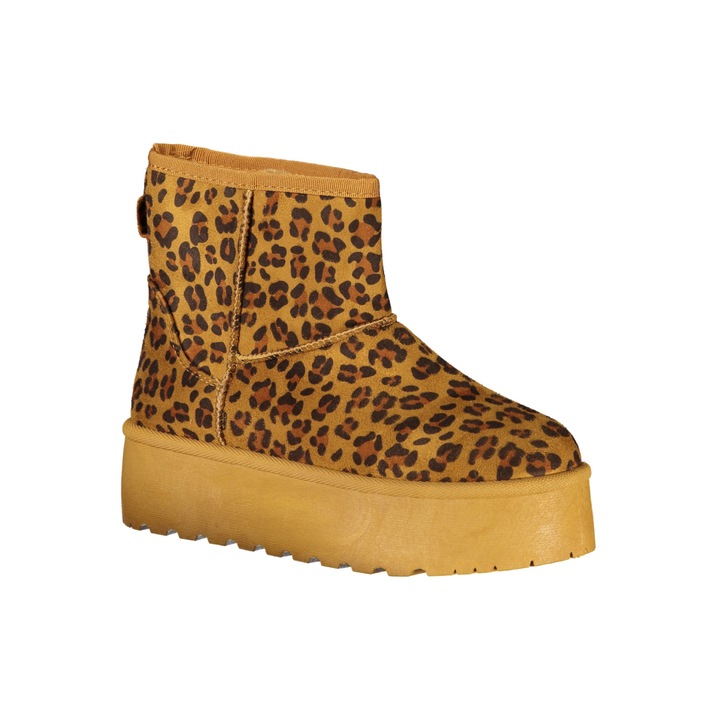 Ghete slip-on LAURA BIAGIOTTI stil UGG marimea 38, Leopard