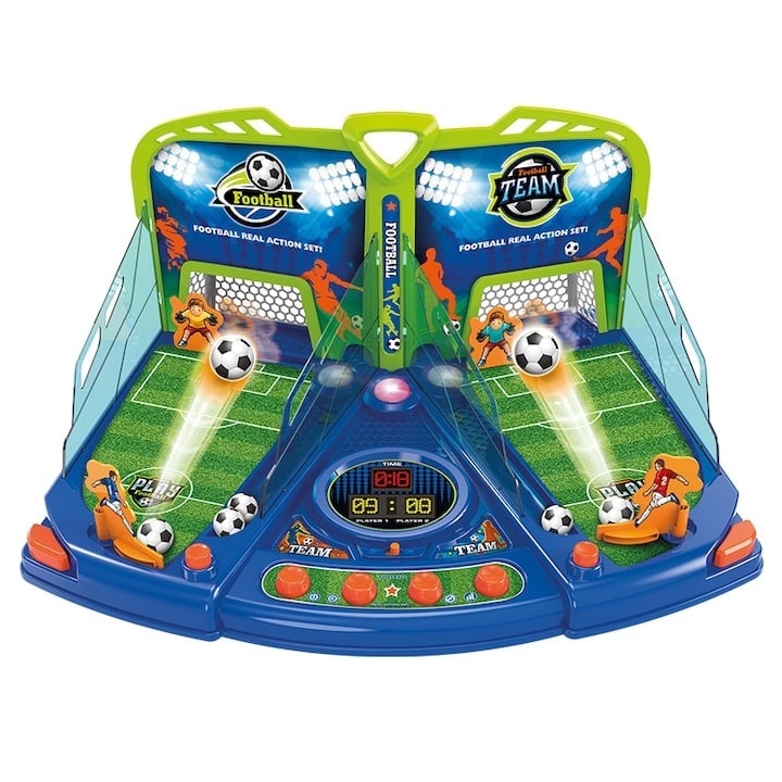 Foci játék, 2 játékos, interaktív készlet labdakilövővel