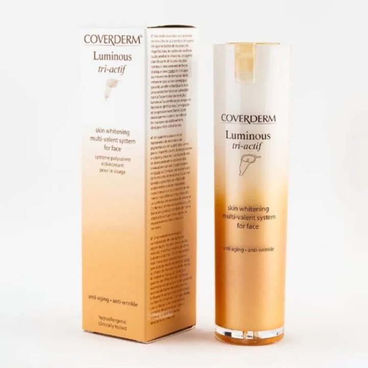 Coverderm Luminous Tri Actif éjszakai krém fehérítő, ránctalanító és öregedésgátló hatással 30 ml