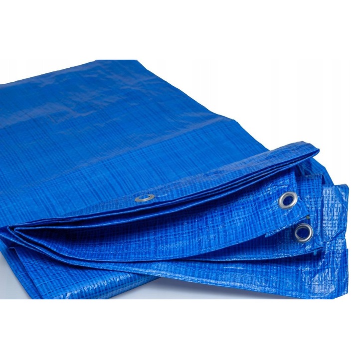 Prelata Protectoare, Neopak, 3x3 m, Din Polietilena PE, Usoara Si Rezistenta, Impermeabila, Rezistenta La UV Si Intemperii, Cu Margini Intarite Si Inele Metalice La 1 m, Ideala Pentru Acoperirea Masinilor, Lemnului Si Piscinelor, 50 g/mp, Albastru