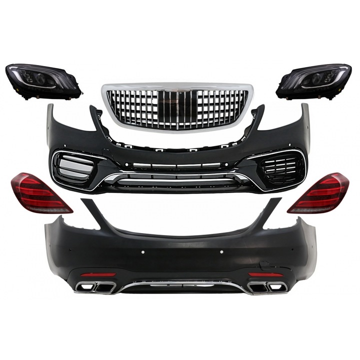 Pachet Exterior Complet compatibil cu Mercedes S-Class W222 Facelift 2013-06.2017 S63 Design