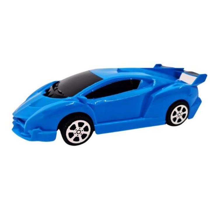 Masinuta cu telecomanda RC sport 20 cm, 27 MHz, model supercar, albastru