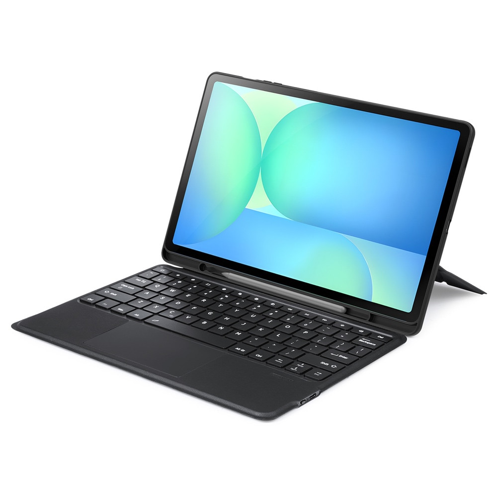 Husa cu tastatura Dux Ducis DK compatibila cu Samsung Galaxy Tab S10 FE Plus, Iluminata, 13.1inch, Negru