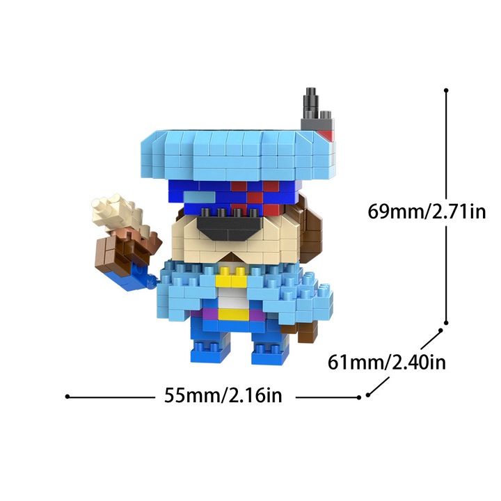 Set de construit Figuri din lemn Battle for Wild, ZUOXIA, 200 piese, pentru copii 14+, multicolor