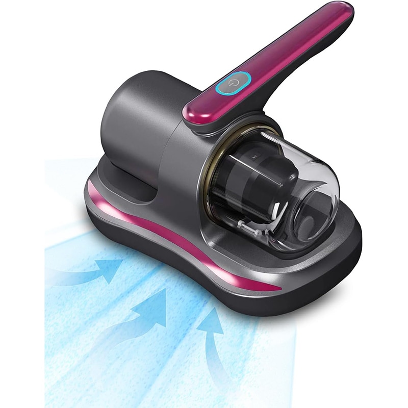 Aspirator Antiacarieni, Rqiurpn, reincarcabil la USB, ergonomic, protejeaza casa/Dormitor/ Lenjeria De Pat/ Pernele/ Canapeaua/ salteaua, respira aer curat, Usor De Manuit, Violet