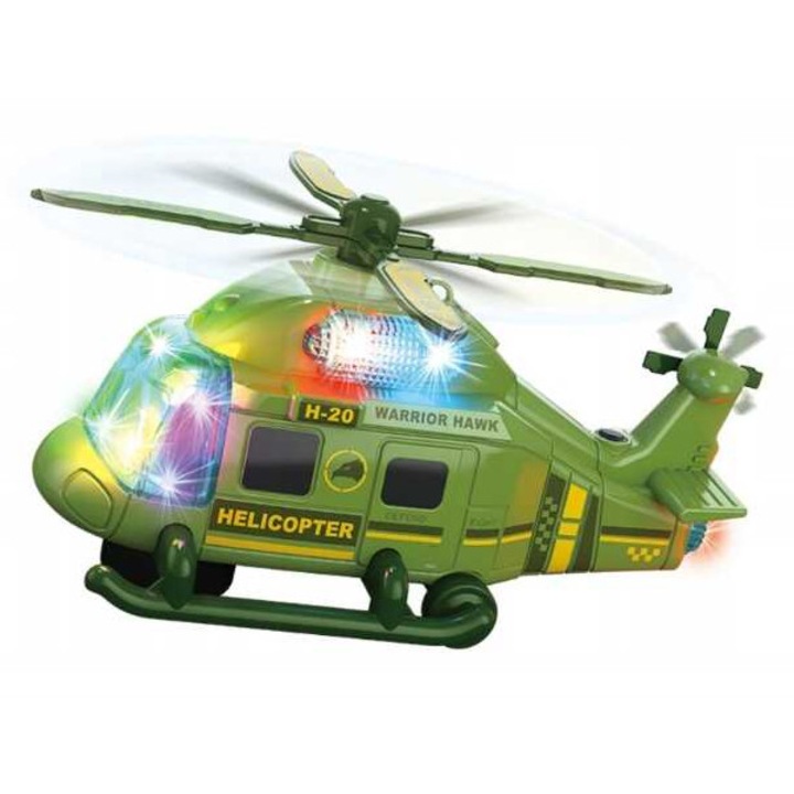 Военен хеликоптер със светлинни ефекти