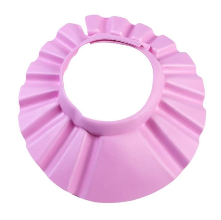 Детска / бебешка шапка за баня, розова на цвят