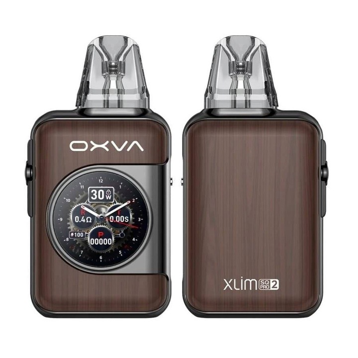Kit tigăra electronică OXVA Xlim SQ Pro 2, Brown Wood, baterie 1600mAh, 93, 4x48x20, 01mm