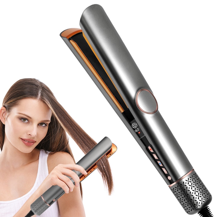 Сешоар и преса за коса 2 в 1, Allz, 1300W, 2 температурни степени, 2 скорости, 33x5.2x3.7cm