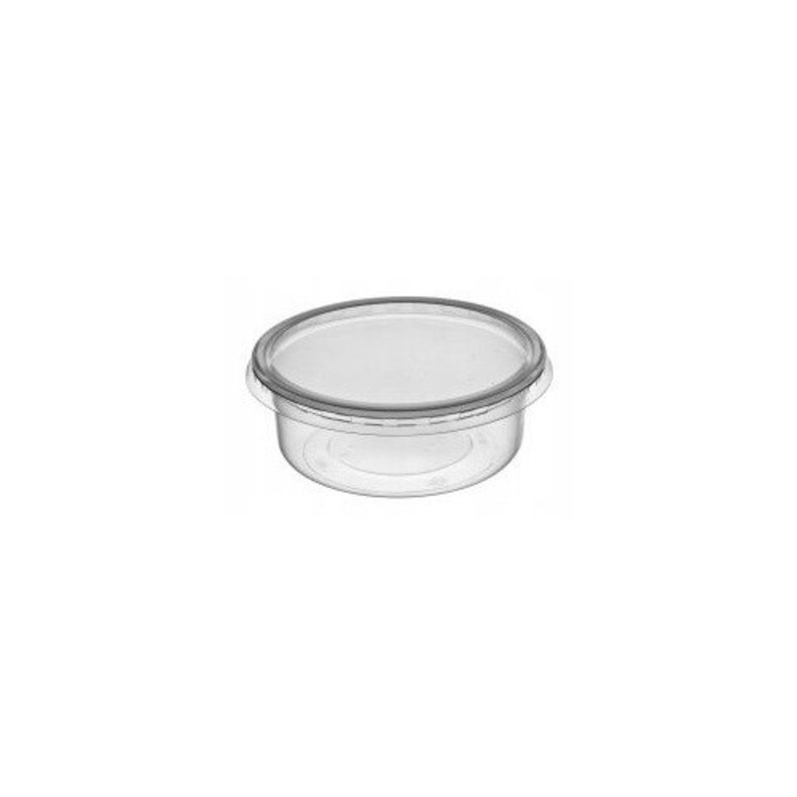 Set 1000x Recipient Pentru Alimente, Neopak, Din Plastic PP Transparent, Rezistent Si Durabil, Ideal Pentru Depozitare Si Transport Mancare, Usor Si Practic, Pentru Gastronomie Si Magazine, Fi 115 x 40 mm, 250 ml, Transparent