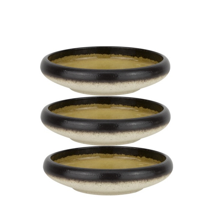 Set 3 farfurii gourmet Culinaro Gio Amber portelan 20cm