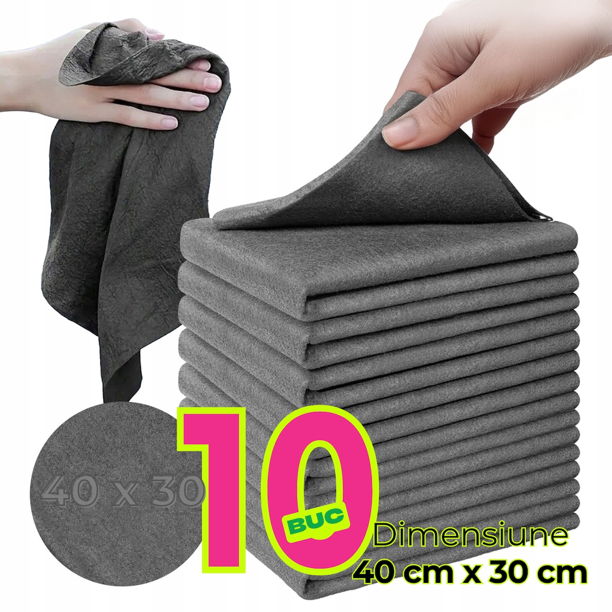 Laveta microfibra 30x40 cm pentru curatare fara urme si scame