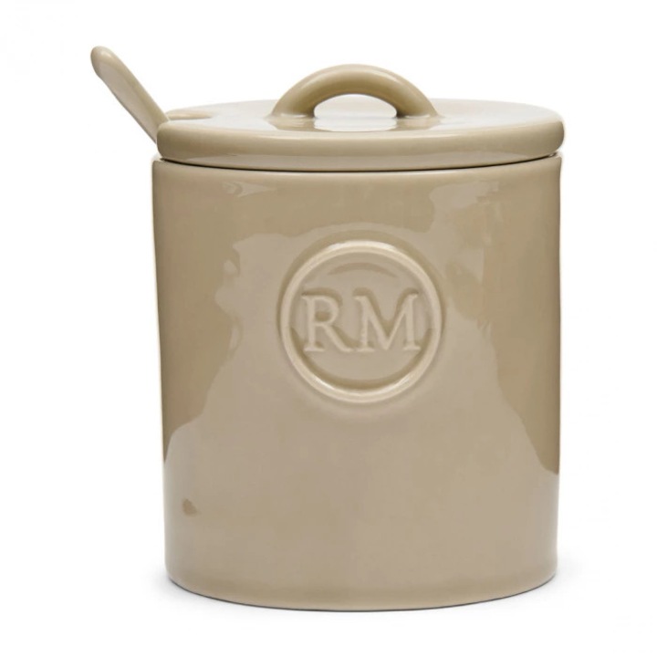 Recipient de zahar cu lingurita Portofino Bej Riviera Maison