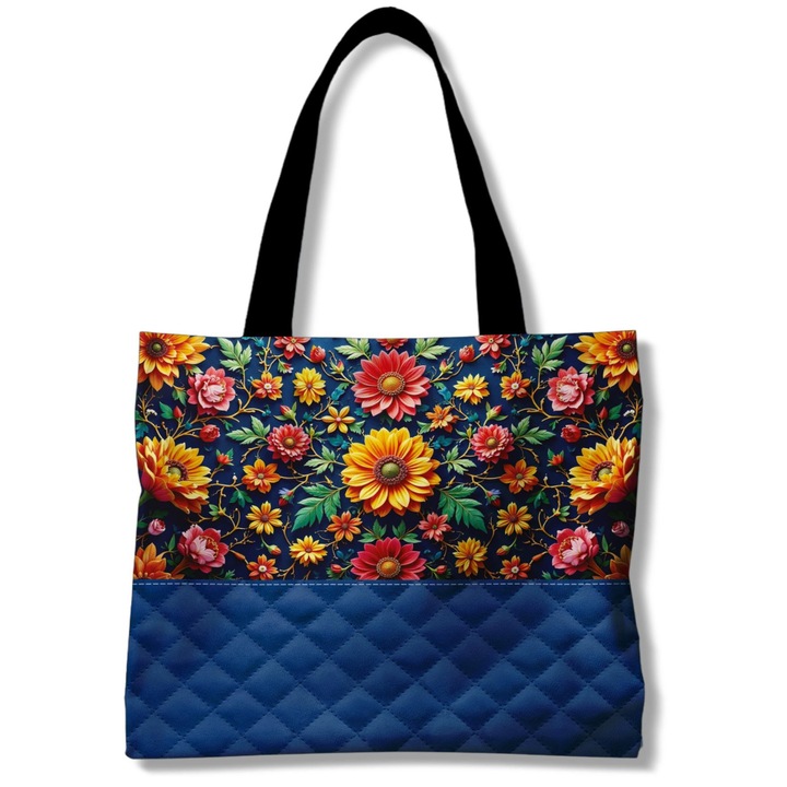 Geanta de cumparaturi, HomeView, poliester multicolor, 45x39cm