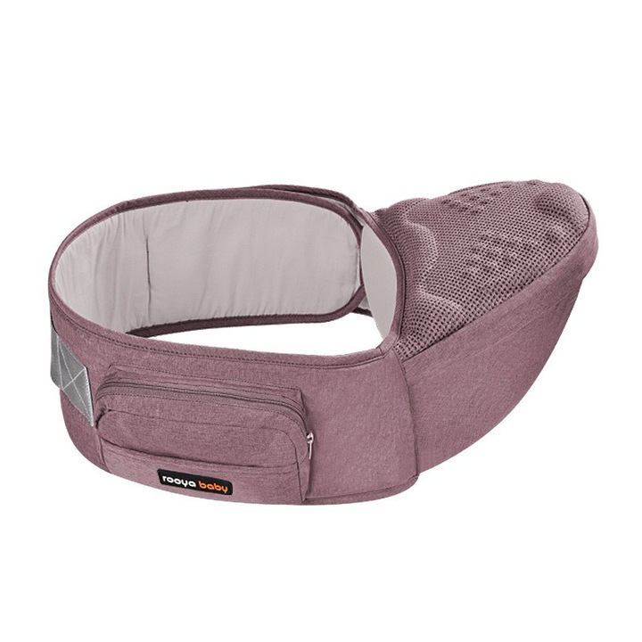 Marsupiu tip centura, suport lombar parinti, ajutor pentru carat bebelusi, tip scaunel, visiniu