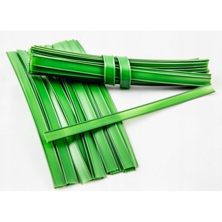 Set 1000x Sarme De Prindere, Neopak, Clipband Cu Doua Fire Metalice, Flexibile Si Rezistente, Ideale Pentru Inchiderea Pungilor, Ambalare Produse Alimentare Sau Casnice, Lungime 100 mm, Verde