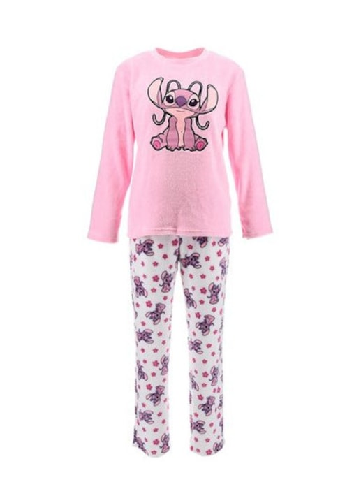 Pijamale pufoasa pentru femei Stitch Angel 34876, Roz