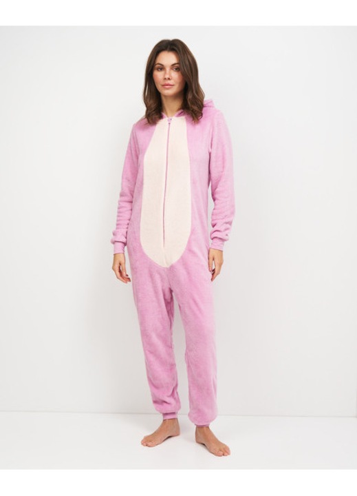 Pijama overall intreaga pentru femei Stitch Angel 34872, Roz