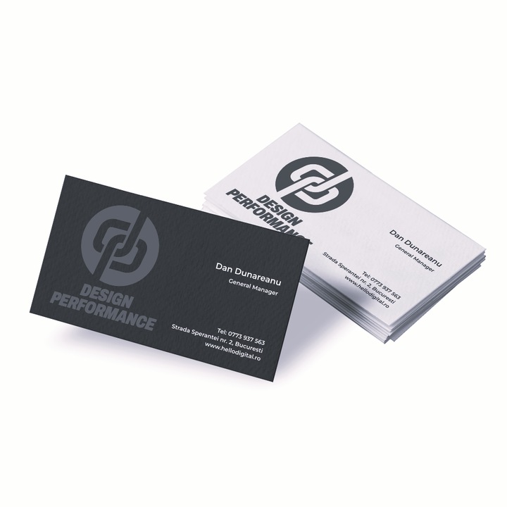 Carti de vizita 500 buc. Print color pe o fata pe suport carton mat satinat de calitate, 90/50 mm