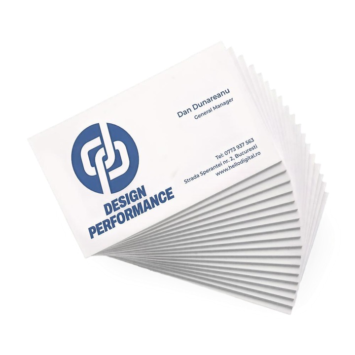 Carti de vizita 1000 buc Print color pe o fata pe suport carton mat satinat de calitate, 90/50 mm