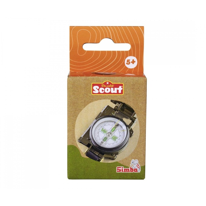Busolă pliabilă pentru copii, Simba, compactă, metalică, 52mm, pentru băieți, 5 ani