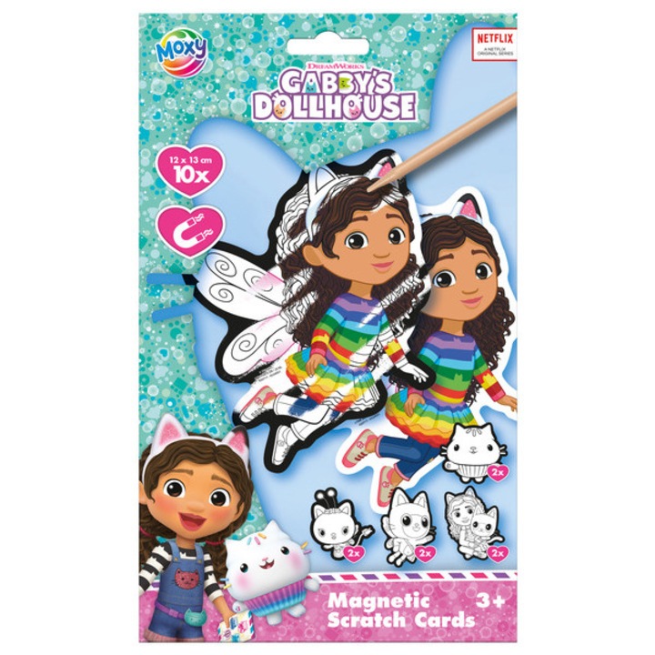 Set de 10 magneți frigider cu gravură, Gabi casa de papusi, creativ, pentru copii, 3 ani