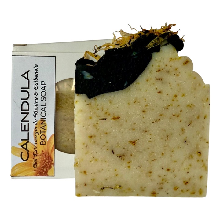 Сапун LUNA 100% натурален, заздравяващ и регенериращ с невен и масло от авокадо за деликатна и увредена кожа, Calendula, 120 гр, цитронела