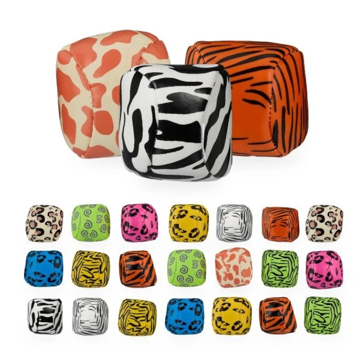 Топки за жонглиране, Northio, комплект 24 броя, размери 21x17x14см, цветни