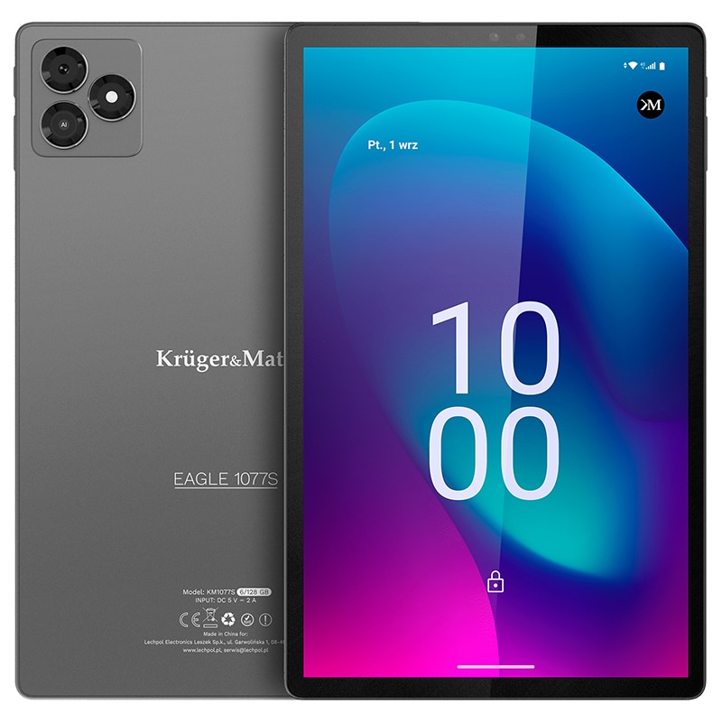 Tabletă Kruger&Matz Eagle 1077S, 6GB RAM, 128GB Flash, Gri, Ecran 10.1"