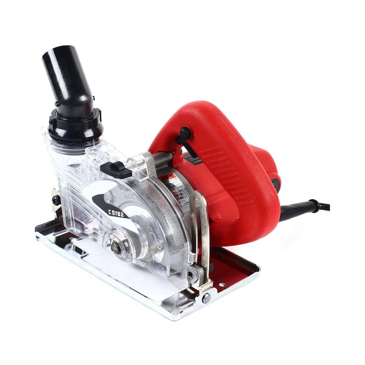 Fierastrau circular de masa de inalta eficienta, motor de 18.000 RPM, lama de 125 mm, adancime si unghi de taiere reglabile, verde