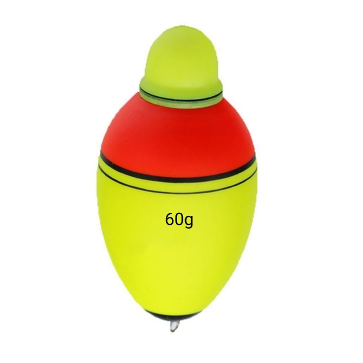 Set 2 plute FishEdge Eva LED, 60 grame, pentru pescuit la somn, novac, stiuca, etc, culoare led rosu si verde