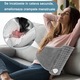 Centura electrica, Incalzire rapida, Protectie la supraincalzire, Perna electrica pentru spate, gat, umeri, 9 trepte de incalzire, 4 niveluri de temporizare, Moale, 30x60cm, Plush, Gri