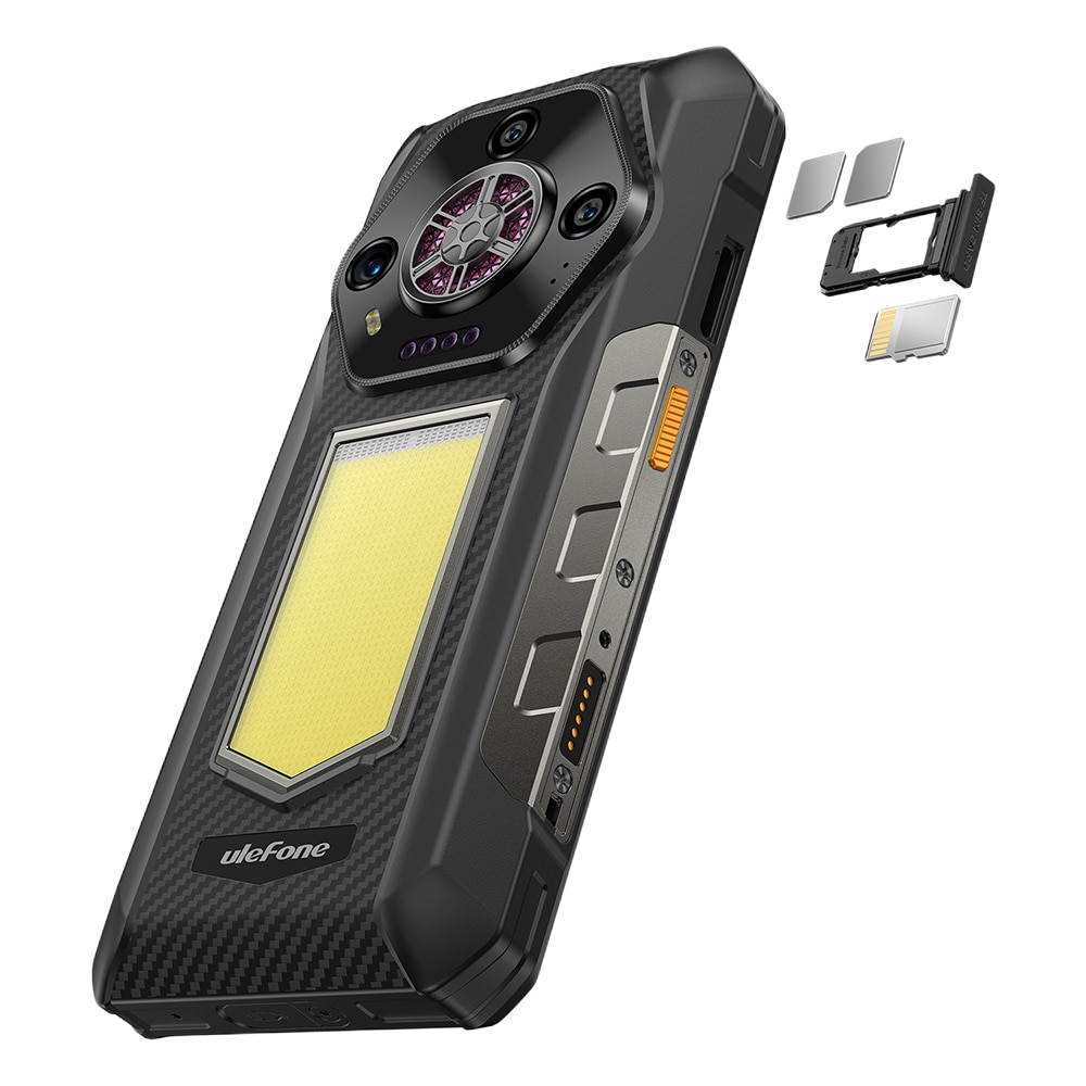 Telefon mobil Ulefone Armor 30, Dual SIM, 4G, IPS 6.95-inch 120Hz 700nits, 24GB RAM / 512GB, Camera 50MP + 64MP + 50MP, RGB Infinite Halo 2.0, Big Speaker 118dB, Lantera Puternica Survivor 6.84W, 12800mAh, NFC, IP68/IP69K, Android 15