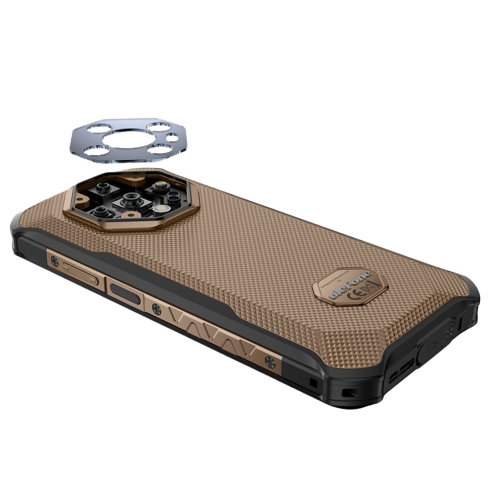 Telefon mobil Ulefone Armor X16 Pro, Dual SIM, 5G, Dimensity 6300, 6.56-inch 120Hz IPS, 16GB RAM / 256GB, Camera 64MP + 25MP + 2MP Macro, NFC, Infrarosu, 10360mAh, IP68/IP69K, Android 15, Sand Dune