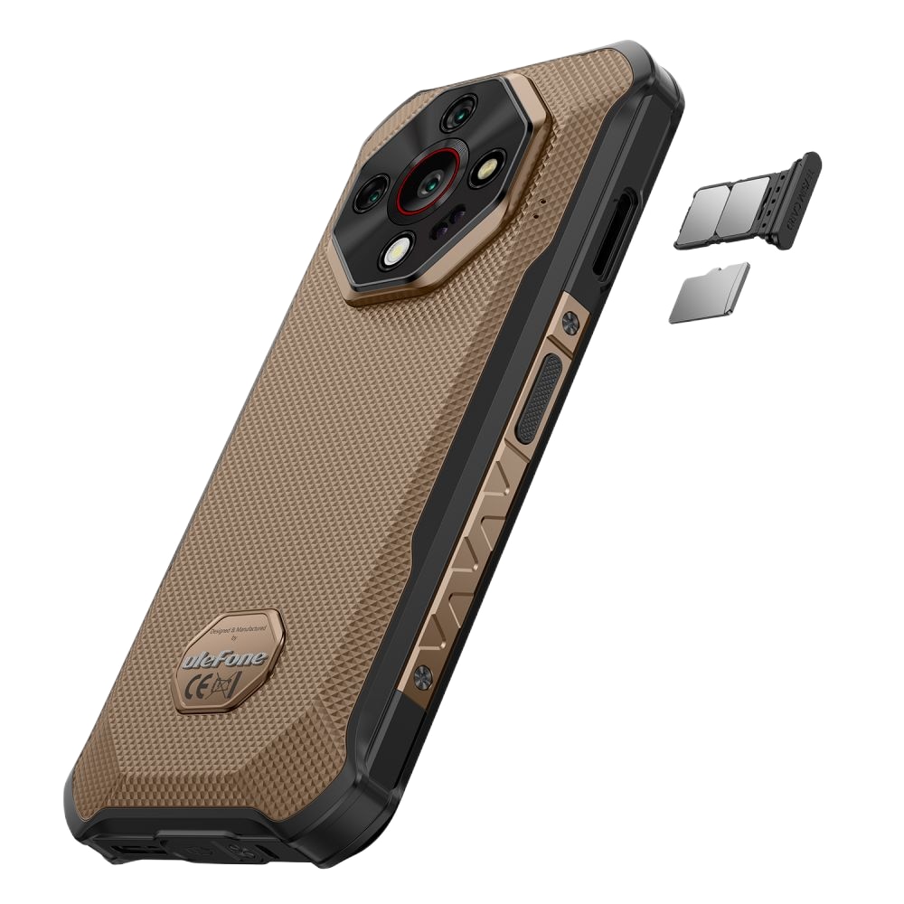 Telefon mobil Ulefone Armor X16 Pro, Dual SIM, 5G, Dimensity 6300, 6.56-inch 120Hz IPS, 16GB RAM / 256GB, Camera 64MP + 25MP + 2MP Macro, NFC, Infrarosu, 10360mAh, IP68/IP69K, Android 15, Sand Dune