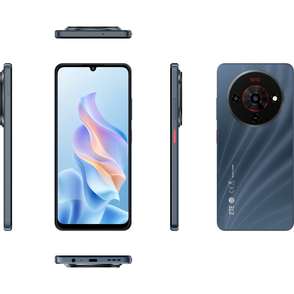 Telefon mobil ZTE Blade A76 5G, 128GB, 4GB, Dual SIM, Stardust Black