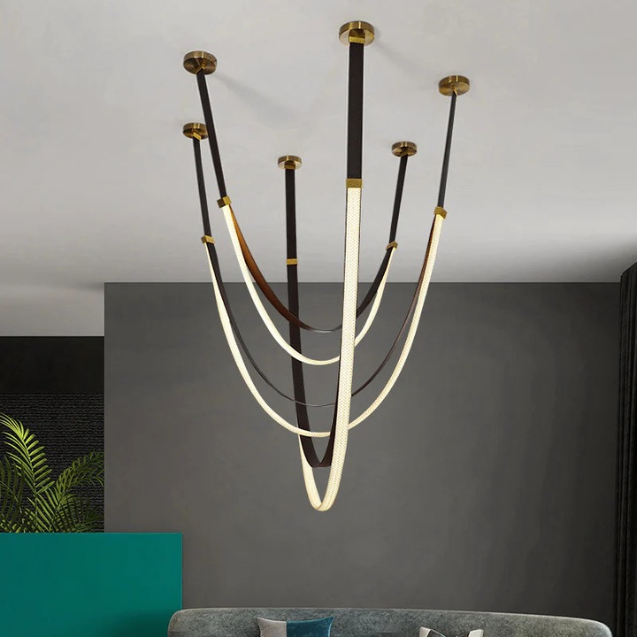 Candelabru Modern Alessandro DESIGN ARIA Largo, 31 W, Negru, 60x116cm