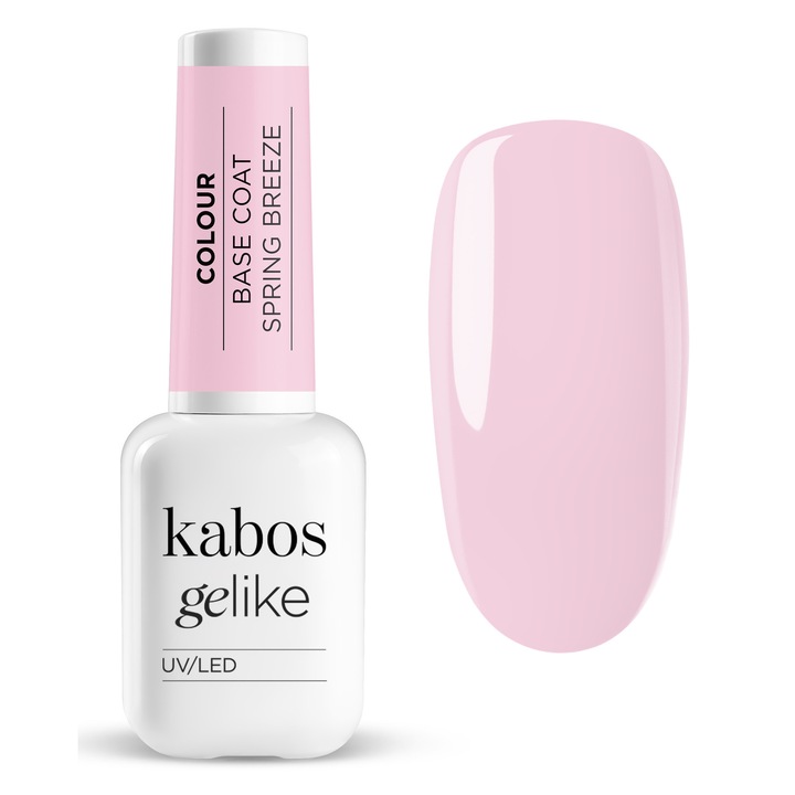 Színes UV/LED építő bázis zselé, szín Spring Breeze, Kabos, 3 az 1-ben, önterülő, 10ml