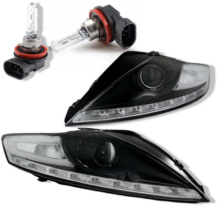 Faruri LED pentru Ford Mondeo 2007-2011, set complet, socluri cu lentile, omologate, rezistente la intemperii