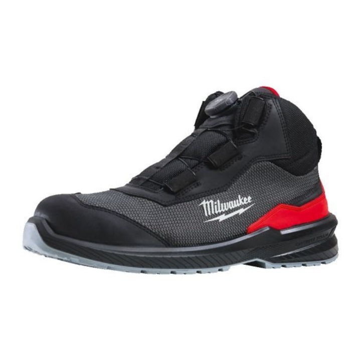 Incaltaminte de protectie Milwaukee, model FLEXTRED, antialunecare, negru/rosu, marime 42
