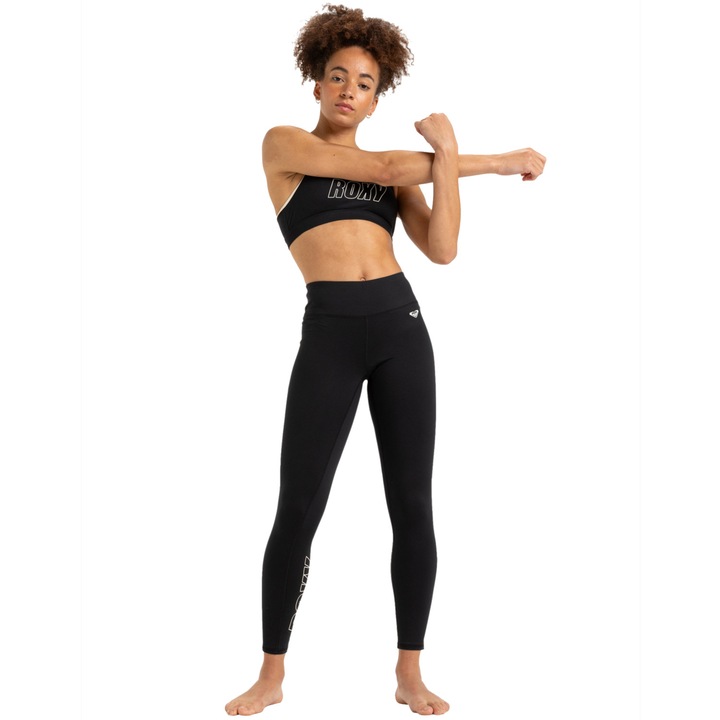 Colanti pentru femei, Roxy Everyday Flow Sport Leggings 103676, Negru, L
